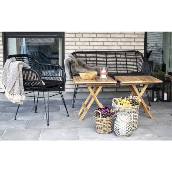 House Nordic - Bilbao Beistelltisch - Beistelltisch, Teak, Natur, 50x50x50 cm – Bild 9
