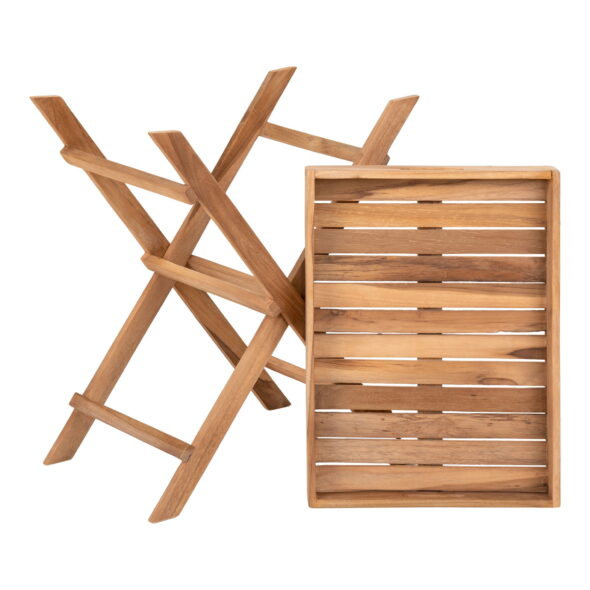 House Nordic - Ronda Tray Table - Tabletttisch, Teak, Natur, 29x39x49,5 cm – Bild 3