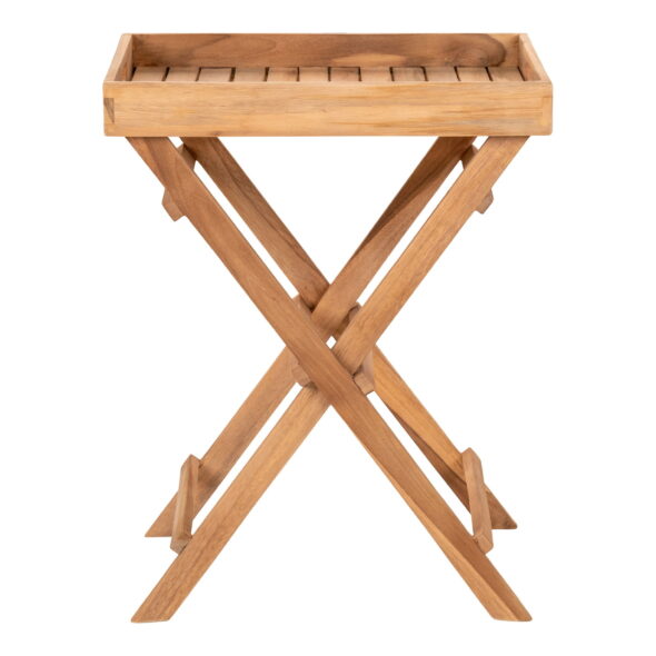 House Nordic - Ronda Tray Table - Tabletttisch, Teak, Natur, 29x39x49,5 cm – Bild 4