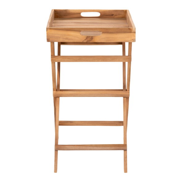 House Nordic - Ronda Tray Table - Tabletttisch, Teak, Natur, 29x39x49,5 cm – Bild 5