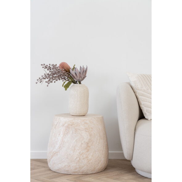House Nordic - Bonn Beistelltisch – Beistelltisch, Fiberclay, natur ø47,5x41 cm – Bild 2
