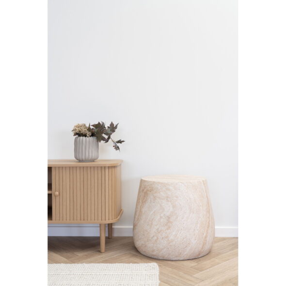 House Nordic - Bonn Beistelltisch – Beistelltisch, Fiberclay, natur ø47,5x41 cm – Bild 4