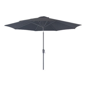 House Nordic - Houston Parasol – Sonnenschirm mit Kurbel und Neigung, Metallstange, schwarz, ø300 cm