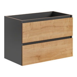 Waschbeckenunterschrank, 80 cm, 2 Schubladen