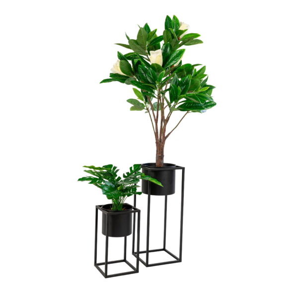 House Nordic - Marla Flowerpots - Blumentöpfe, Stahl, schwarz, 2er-Set – Bild 3