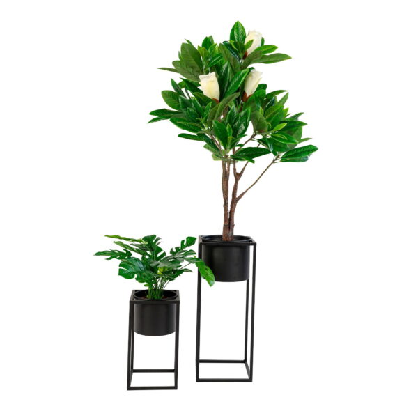 House Nordic - Marla Flowerpots - Blumentöpfe, Stahl, schwarz, 2er-Set – Bild 4