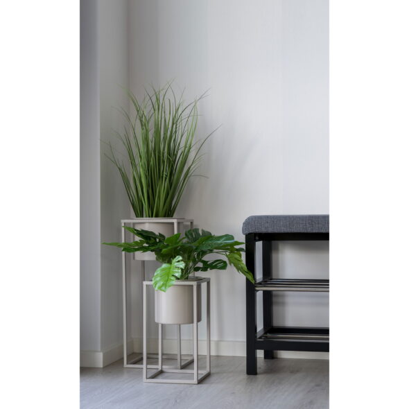 House Nordic - Marla Flowerpots - Blumentöpfe, Stahl, beigegrau, 2er-Set – Bild 2