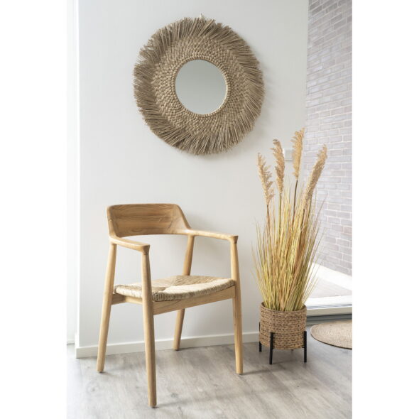 House Nordic - Antas Planter - Pflanzgefäß, Wasserhyazinthe, natur/schwarz, 26,5x26,5x29 cm – Bild 2