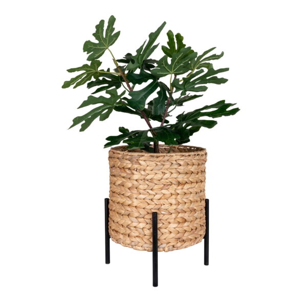 House Nordic - Antas Planter - Pflanzgefäß, Wasserhyazinthe, natur/schwarz, 26,5x26,5x29 cm – Bild 3