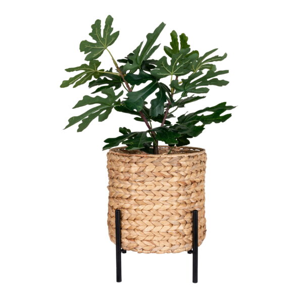 House Nordic - Antas Planter - Pflanzgefäß, Wasserhyazinthe, natur/schwarz, 26,5x26,5x29 cm – Bild 4