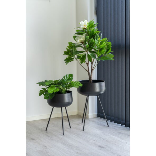 House Nordic - Ardola Flowerpots - Blumentöpfe, Stahl, schwarz, 2er-Set – Bild 4