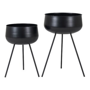 House Nordic - Ardola Flowerpots - Blumentöpfe, Stahl, schwarz, 2er-Set