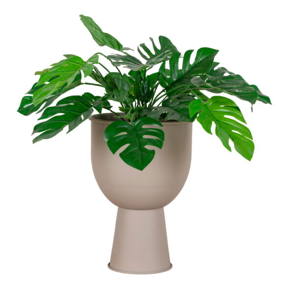 House Nordic - Amalfi Blumentopf - <p>Blumentopf, Stahl, beigegrau, ø19x27 cm</p> – Bild 3