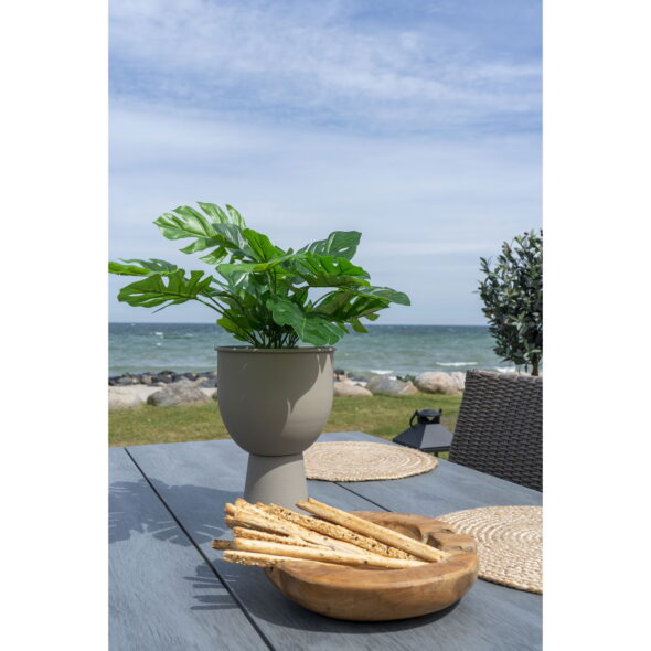 House Nordic - Amalfi Blumentopf - <p>Blumentopf, Stahl, beigegrau, ø19x27 cm</p> – Bild 6