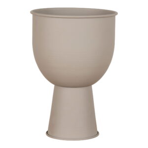 House Nordic - Amalfi Blumentopf - <p>Blumentopf, Stahl, beigegrau, ø19x27 cm</p>