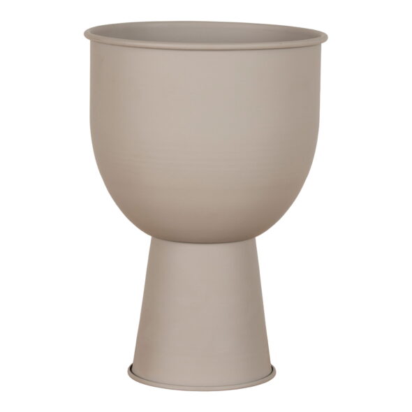 House Nordic - Amalfi Blumentopf - <p>Blumentopf, Stahl, beigegrau, ø19x27 cm</p>