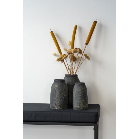 House Nordic - Velas Dekovasen – Dekovasen, Terrakotta, antik dunkelgrau, 3er-Set – Bild 8