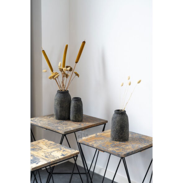 House Nordic - Velas Dekovasen – Dekovasen, Terrakotta, antik dunkelgrau, 3er-Set – Bild 10