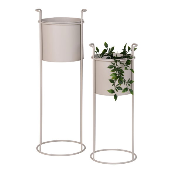 House Nordic - Rabo Flowerpot - Blumentopf, Stahl, Sand, 2er-Set – Bild 3