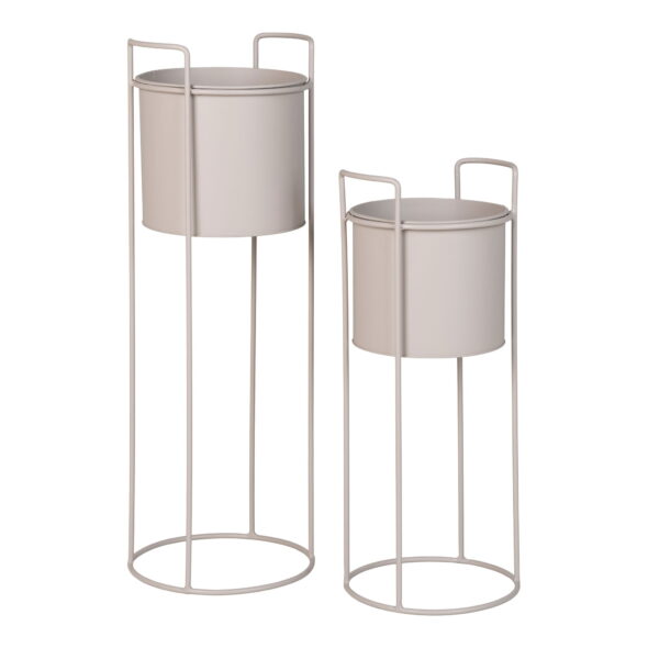 House Nordic - Rabo Flowerpot - Blumentopf, Stahl, Sand, 2er-Set – Bild 4