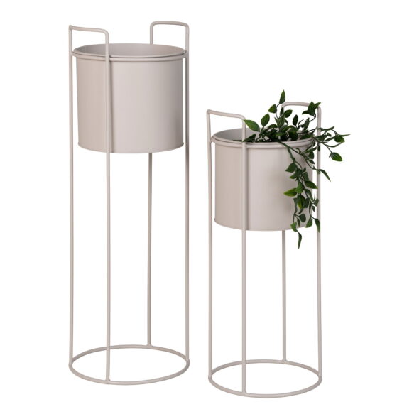 House Nordic - Rabo Flowerpot - Blumentopf, Stahl, Sand, 2er-Set – Bild 5
