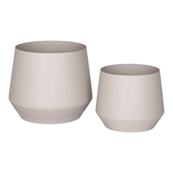 House Nordic - Trofa Flowerpot - Blumentopf, Stahl, Sand, 2er-Set