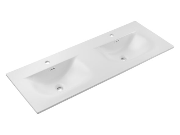 Möbelwaschtisch mit zwei Becken, 120 cm