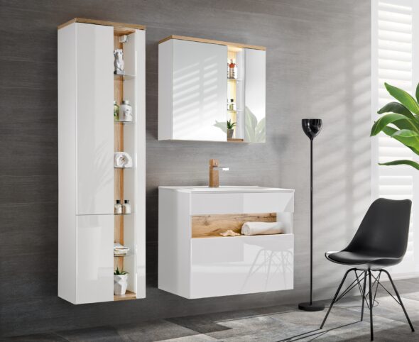 Waschbeckenunterschrank 80 cm, 1 Schublade – Bild 4