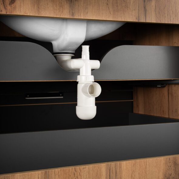 Waschbeckenunterschrank, 80 cm, 2 Schubladen – Bild 5