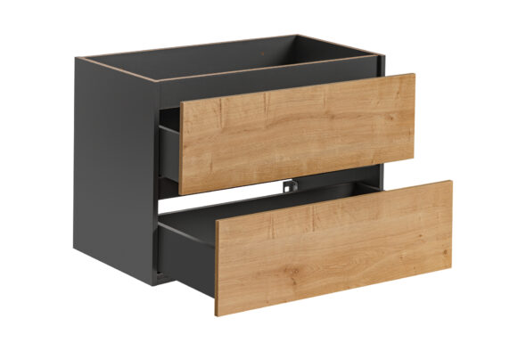 Waschbeckenunterschrank, 80 cm, 2 Schubladen – Bild 2