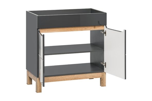 Waschbeckenunterschrank 60 cm, 2 Türen – Bild 2