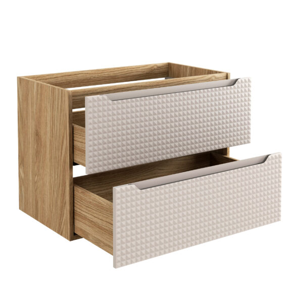 Waschbeckenunterschrank, 80 cm, 2 Schubladen – Bild 3