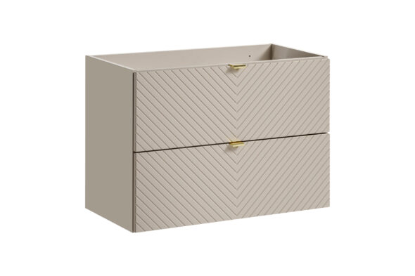 Waschbeckenunterschrank, 80 cm, 2 Schubladen
