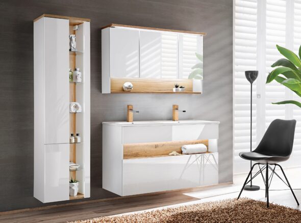 Waschbeckenunterschrank 120 cm, 1 Schublade – Bild 4